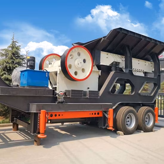 Puzzolana Portable Mobile Stone Rock Limestone Granite Impact Crusher Machine Plant