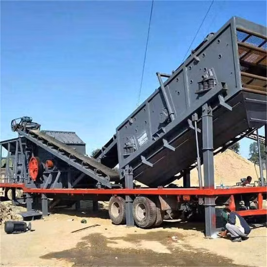 Puzzolana Portable Mobile Stone Rock Limestone Granite Impact Crusher Machine Plant