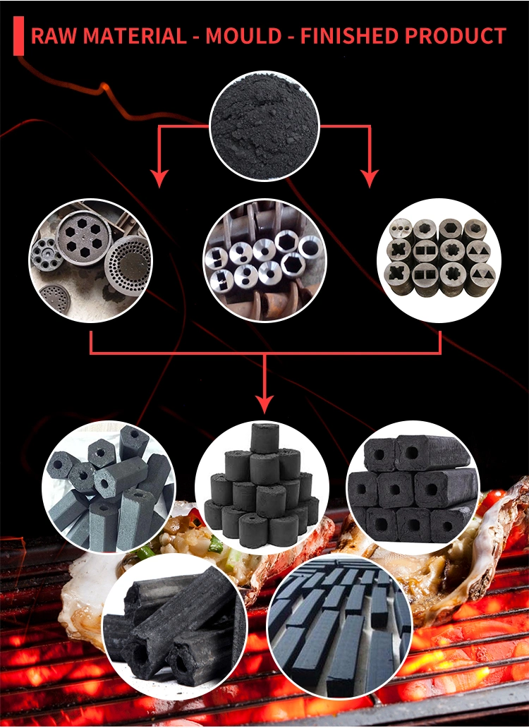 Fashion Design Shisha Scrap Briquette Charcoal Cube Compress Hard Wood Charcoal Making Machine Made in China